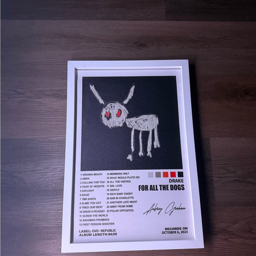 Drake 'For All The Dogs' Album Art Poster